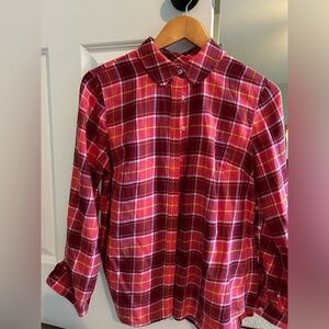 Talbots plaid button down shirt. 100% soft cotton. Like new. Size S